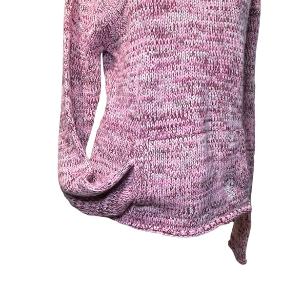 Billabong Womens XL Wool Blend Mock Neck Pink Knit Long Sleeve Boho Sweater Y2K - Picture 4 of 13